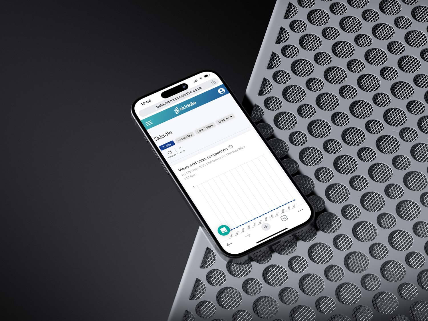 promotion centre on a mobile device