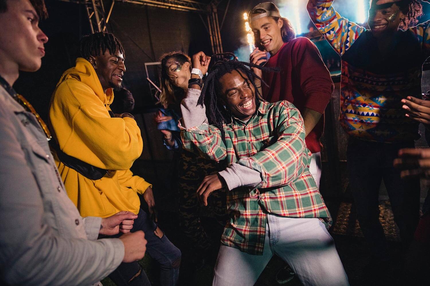 students dancing on a night out