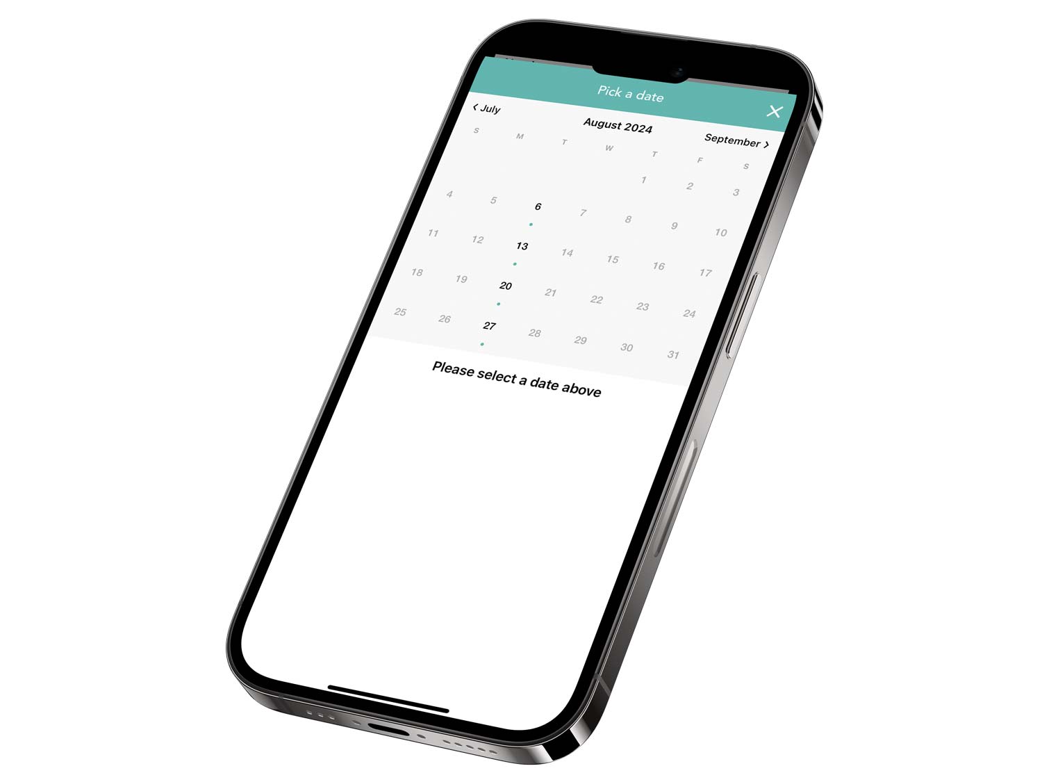 Event series screenshot on a mobile device
