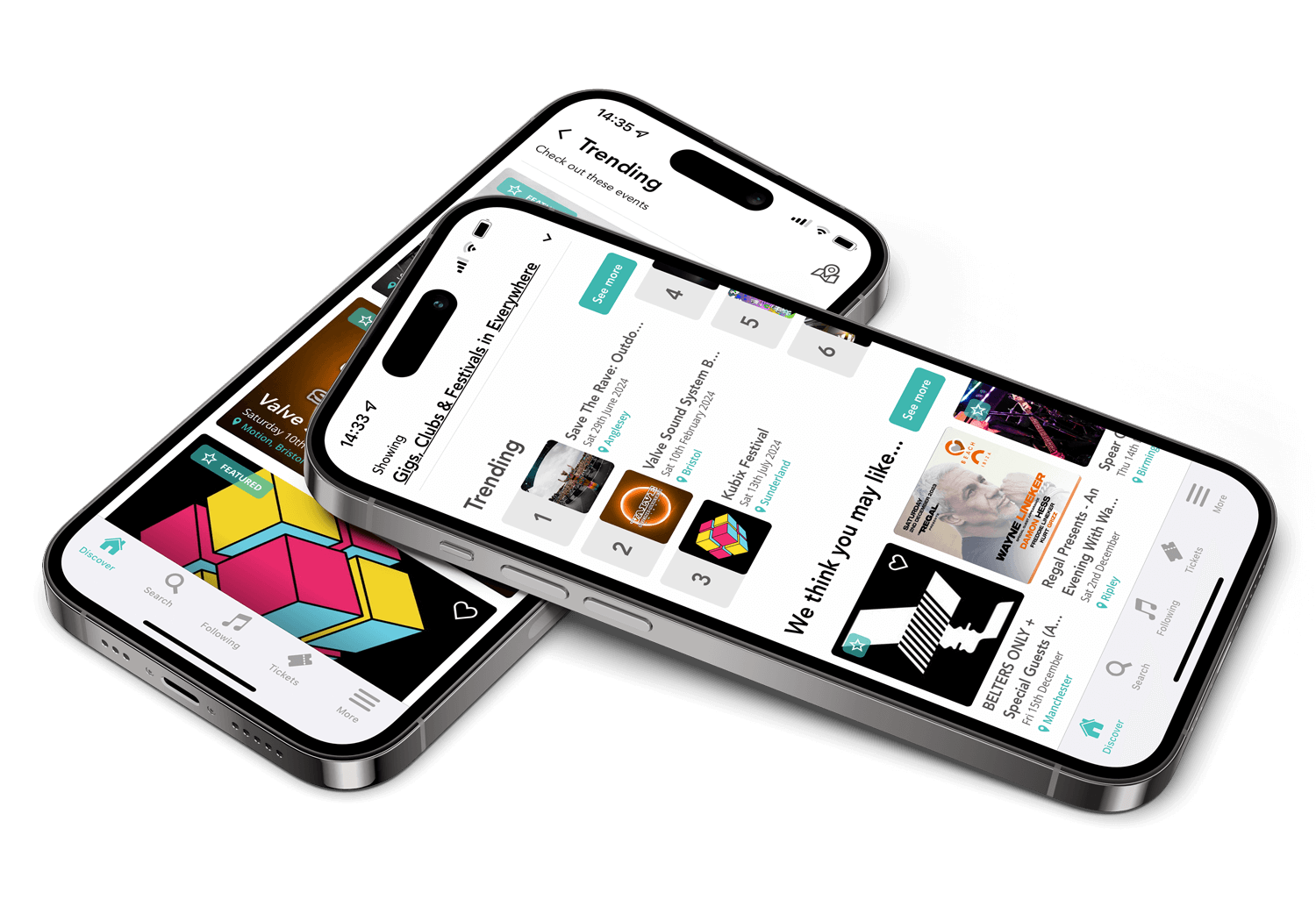 Skiddle app on mobile devices